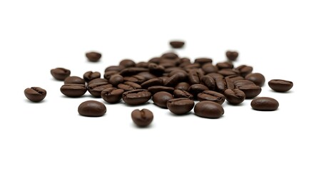 Obraz premium Coffee beans white background. Brazilian food
