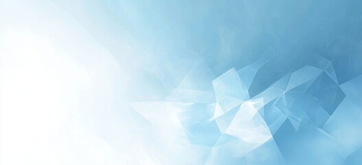 Obraz premium Abstract Polygonal Shapes in Soft Blue Tones with Modern Geometric Design