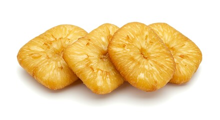 Fried cassava white background. Brazilian food