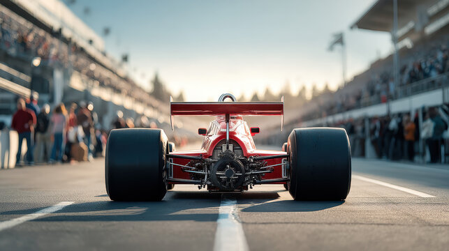 Vintage Racing Car on Track