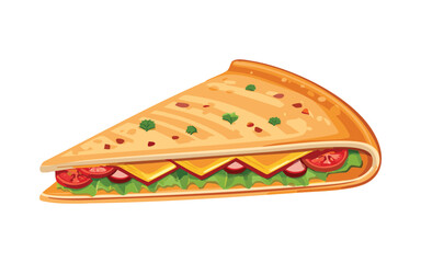Quesadilla Sandwich Snack Food - Vector Illustration