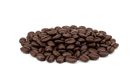 Fototapeta premium Coffee beans isolated on white background