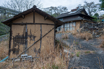 日本の岡山県新見市で見たとても古くて美しい建物