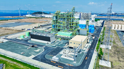 バイオマス発電所 空撮