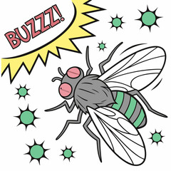 Housefly in a Swirl of Chaos