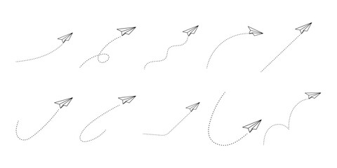 Airplane Dotted Line Set