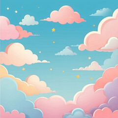 Colorful clouds and stars fill the sky during a serene evening at dusk