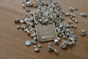 Silver bar precious metal money investing assets