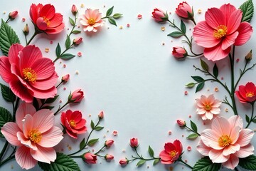 Vibrant paper flowers arranged beautifully on a light background for creative designs.