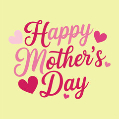 Happy mothers day typography banner vector