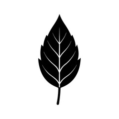 stem tree leaf vector silhouette illustration