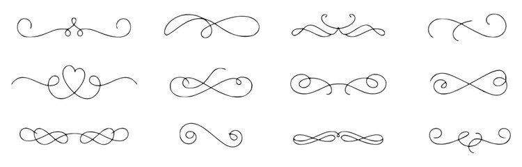 Elegant Swirl Divider Ornament Set