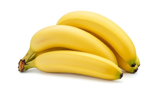 Brazilian Organic Prata Banana white background. Brazilian food