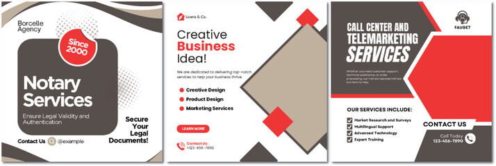 Comprehensive Business Services Flyer Design for Legal, Marketing, and Support