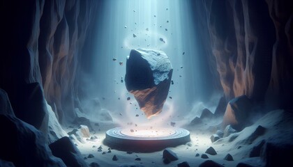 Enchanted Rock with Magic Symbols