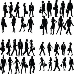 Fototapeta premium Professional Vector Silhoette Bundle Set Collection