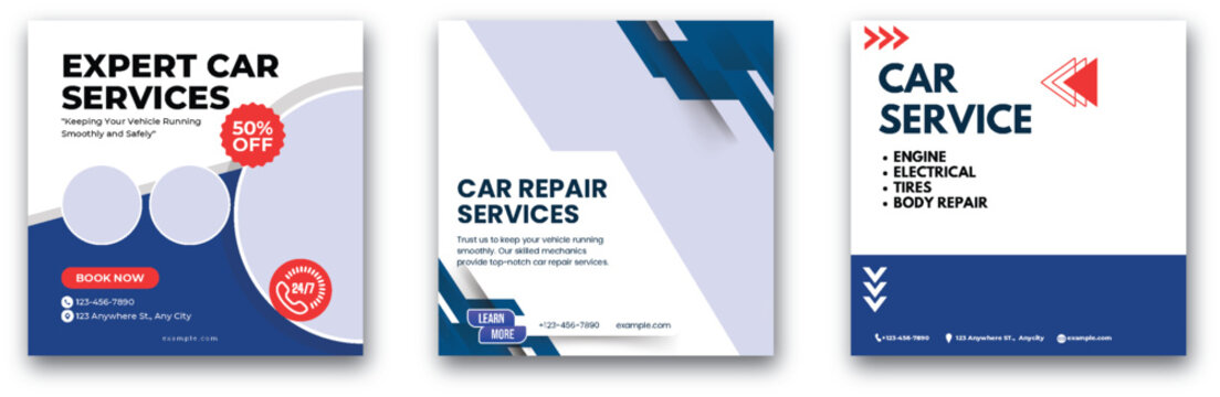 Professional Automotive Service Promotion Flyer Design for Vehicle Maintenance