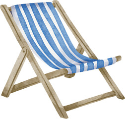 watercolor beach chair