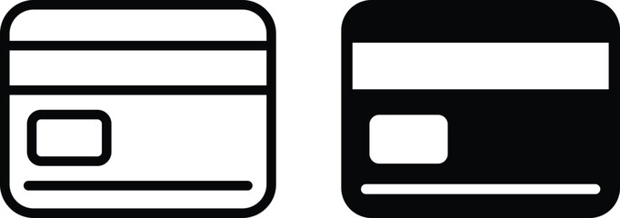Card Icon flat and line icon Simple outline logo.