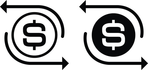 Trade icon flat and line icon Simple outline logo.