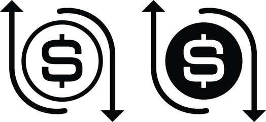 Transfer icon Simple outline logo.