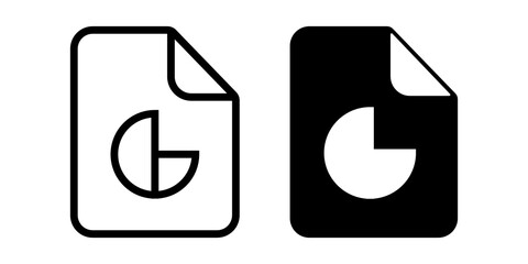Report Icon flat and line icon Simple outline logo.