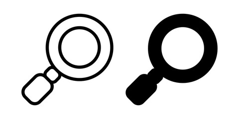 Search Icon flat and line icon Simple outline logo.