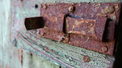 Old vintage wooden door