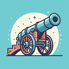 old cannon vector illustration