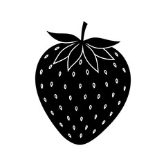strawberry vector silhouette illustration