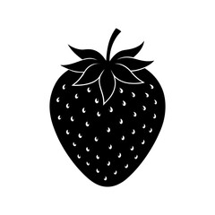 strawberry vector silhouette illustration
