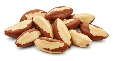 Fototapeta premium Brazil nuts isolated on white background. Brazilian food
