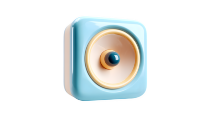 audio speaker isolated on white background