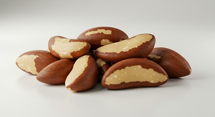 Fototapeta premium Brazil nuts isolated on white background