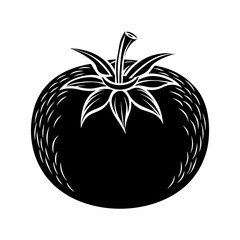 Tomato silhouette vector illustration