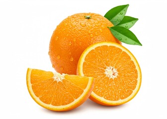 Fresh Oranges with Orange Slices