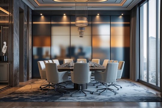 Sophisticated Blurred Professional Chamber for High-End Business Interactions