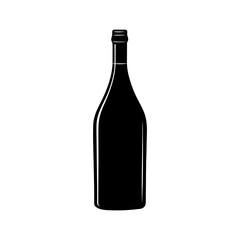 wine bottle vector silhouette illustration
