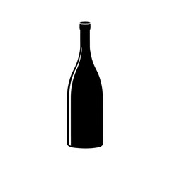 wine bottle vector silhouette illustration