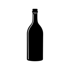 wine bottle vector silhouette illustration