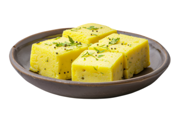 Dhokla on a plate, Indian food