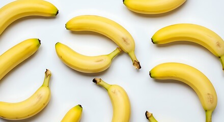 Bananas background texture white background. Brazilian food