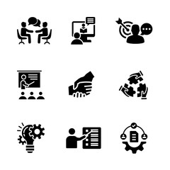 Icon set Workshop and coaching line icons collection. Illustation vector.