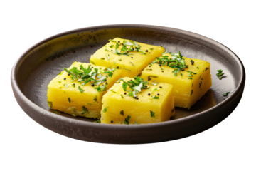 Dhokla on a plate, Indian food