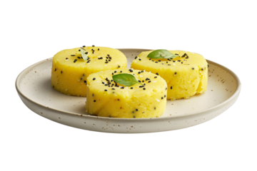 Dhokla on a plate, Indian food