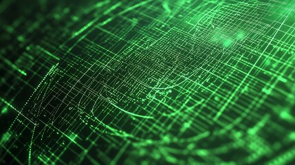 Futuristic city map digital display