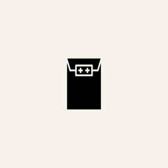 Envelope icon flat vector design