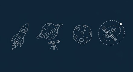 Basic Illustrations of Space and Astronomy