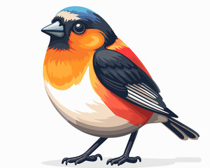 Obraz premium bird isolated on white background. Vector cartoon illustration.