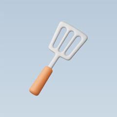 3d Realistic Spatula Icon vector illustration